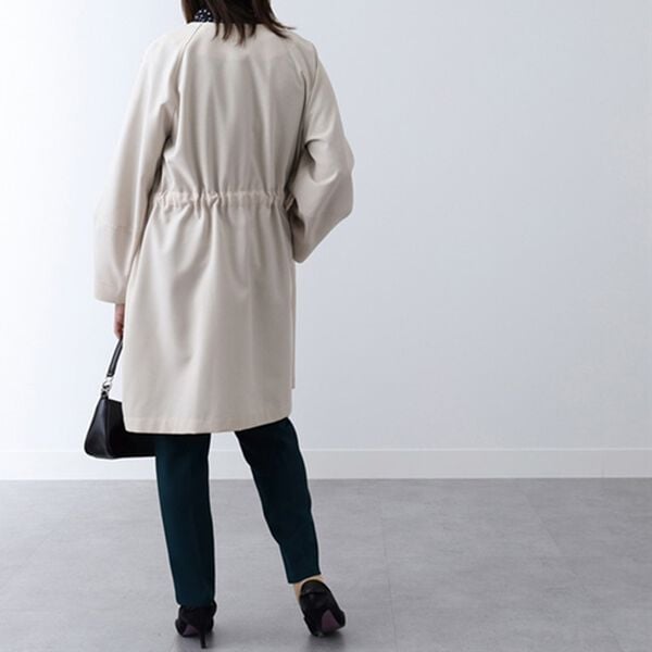 BELLUNA（ベルーナ）の「麻調素材袖切替デザインロングジャケット（ロングコート）」｜詳細画像