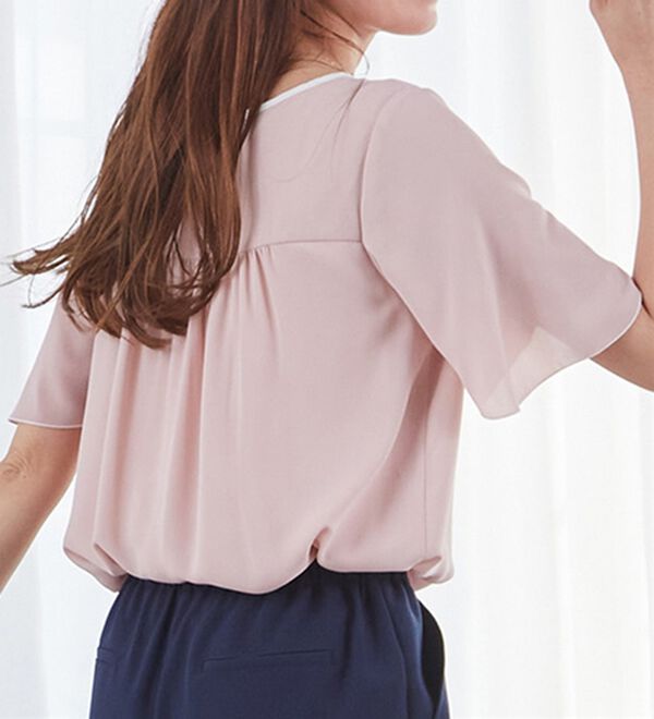 RANAN（ラナン）の「ひんやり！配色ディテールインナー付ブラウス（ブラウス）」｜詳細画像