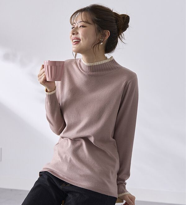 BELLUNA（ベルーナ）の「チクチクしない！ラメ入りウォッシャブルセーター（ニット・セーター）」｜詳細画像