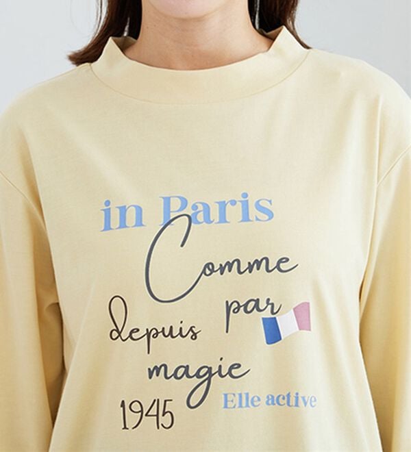 BELLUNA（ベルーナ）の「＜ＥＬＬＥ　Ａｃｔｉｖｅ＞多機能ロゴプリントチュニック（チュニック）」｜詳細画像