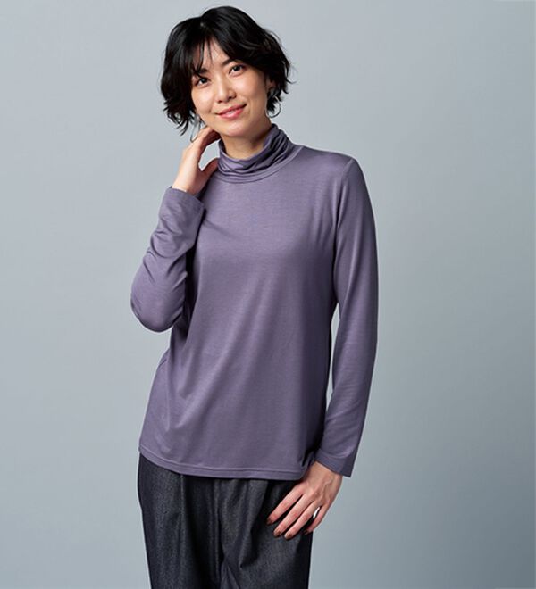 BELLUNA（ベルーナ）の「なめらかテンセル（ＴＭ）繊維ストレッチプルオーバー（カットソー）」｜詳細画像