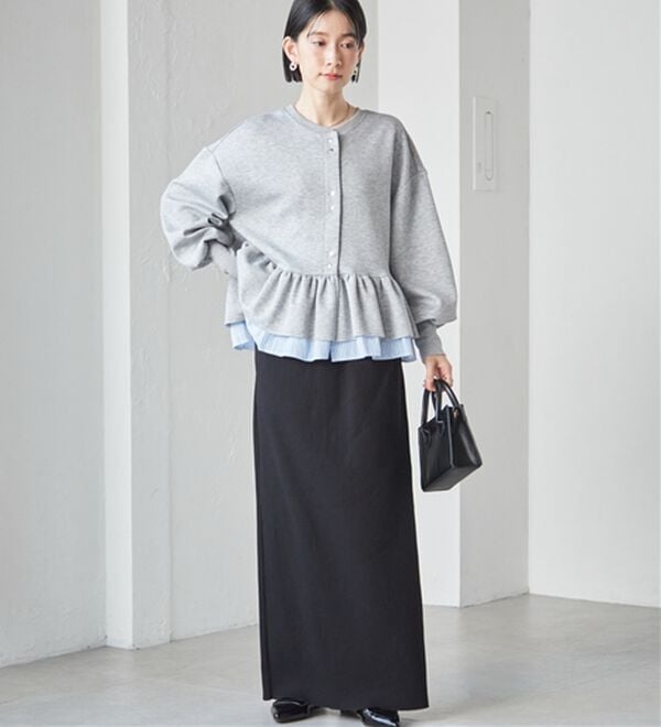 RANAN（ラナン）の「セルフカットリブロングナロースカート（ロングスカート）」｜詳細画像