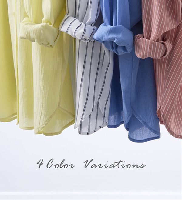 BELLUNA（ベルーナ）の「【接触冷感】透け感バックシャーリングシャツ（シャツ）」｜詳細画像