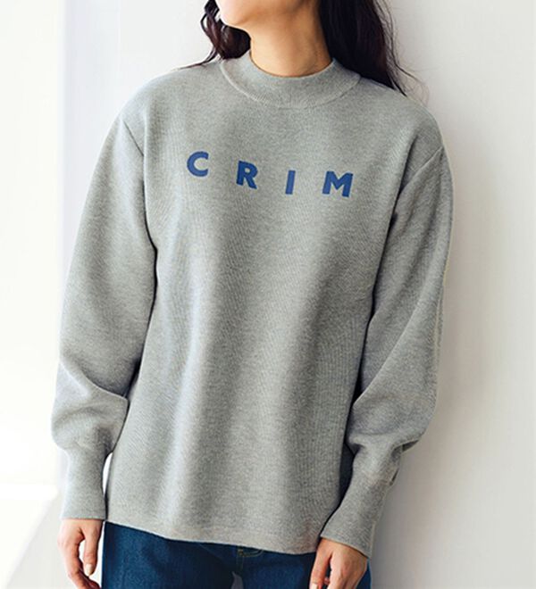 BELLUNA（ベルーナ）の「スウェットライク素材ニットプルオーバー（ニット・セーター）」｜グレー系