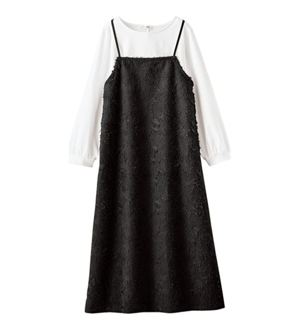 BELLUNA（ベルーナ）の「ジャカード素材ワンピースアンサンブル（その他ワンピース）」｜詳細画像