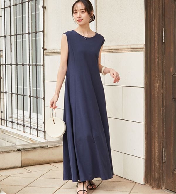 RANAN（ラナン）の「綿１００％フレアーロングワンピース（ロングワンピース）」｜詳細画像