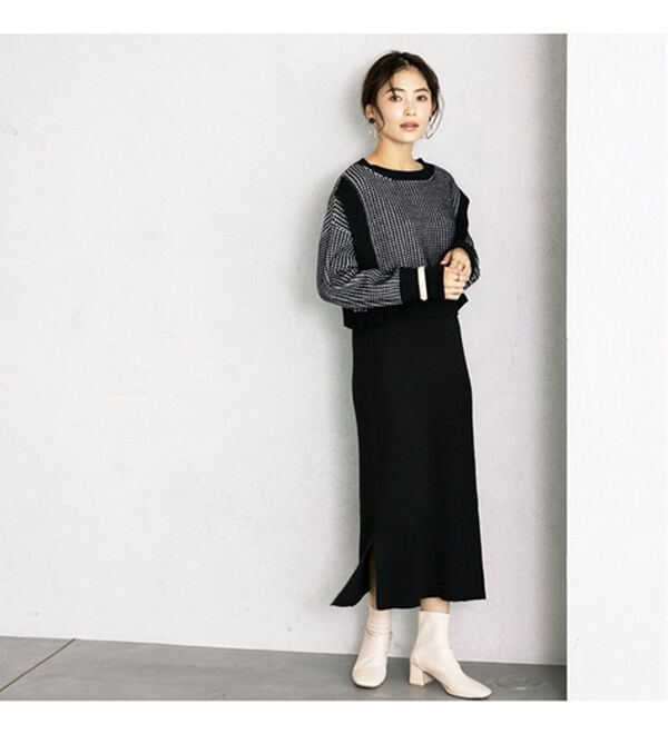 GeeRA（ジーラ）の「レイヤード２点セットワンピース（ニットワンピース）」｜詳細画像