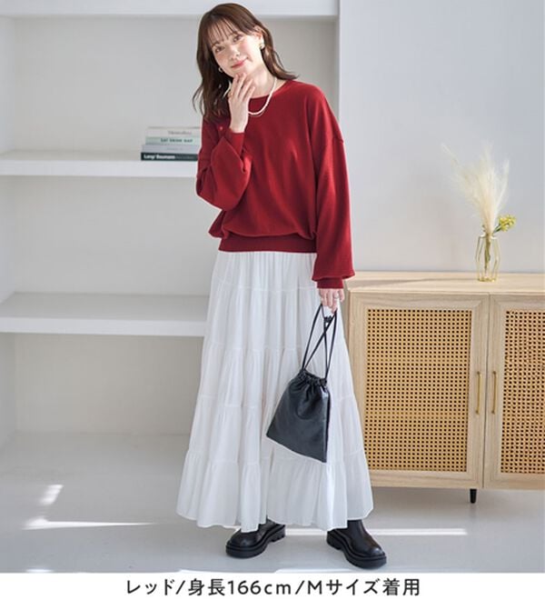 Viola e Viola（ヴィオラ エ ヴィオラ）の「【洗えるニット】着回し力抜群！秋から着られるシンプルニットトップス（ニット・セーター）」｜詳細画像