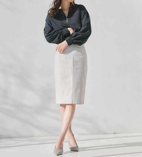 RANAN（ラナン）の「夏に嬉しい機能付！ストレッチタイトスカート（ひざ丈スカート）」｜詳細画像