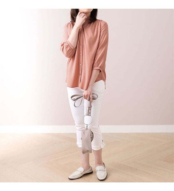 BELLUNA（ベルーナ）の「ひんやり涼感レーヨンドビー素材ブラウス（ブラウス）」｜詳細画像