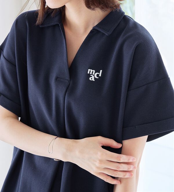 Viola e Viola（ヴィオラ エ ヴィオラ）の「【ｍａｒｉｅ　ｃｌａｉｒｅ　ＳＰＯＲＴ】スキッパーポロチュニック（チュニック）」｜詳細画像