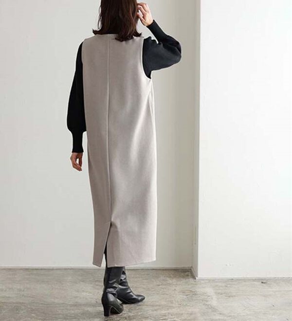 Pierrot（ピエロ）の「ウールタッチジャンパースカート（ジャンパースカート）」｜詳細画像