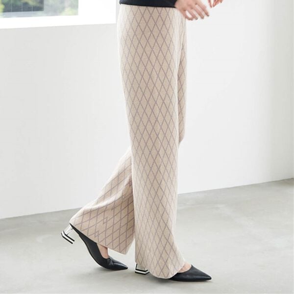 RANAN（ラナン）の「ニットジャカードパンツ（フルレングスパンツ）」｜詳細画像