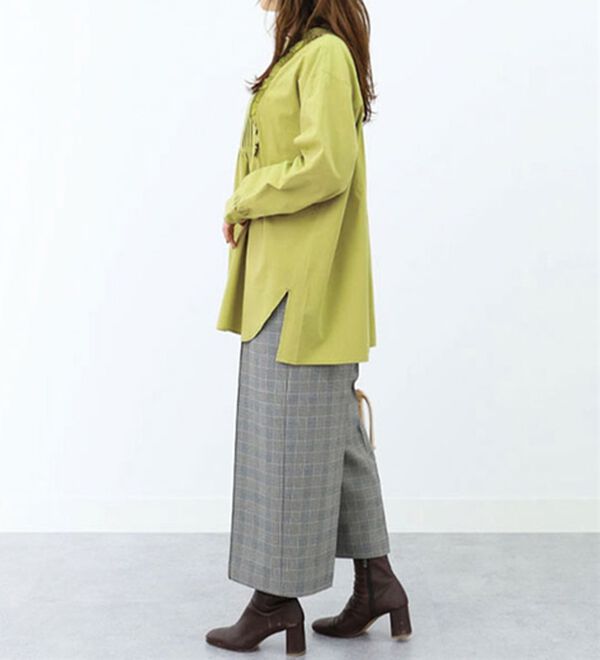 BELLUNA（ベルーナ）の「フリル使いピンタックシャツチュニック（チュニック）」｜詳細画像