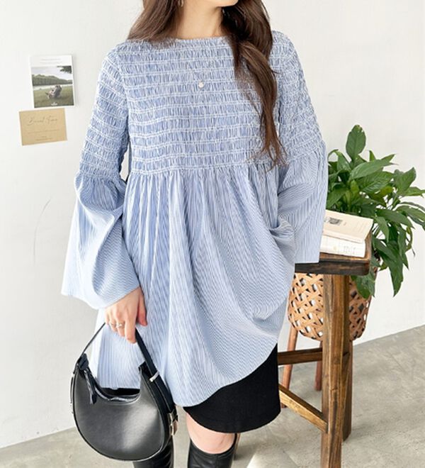 バックリボンシャーリングブラウス - ベルーナ【公式】 