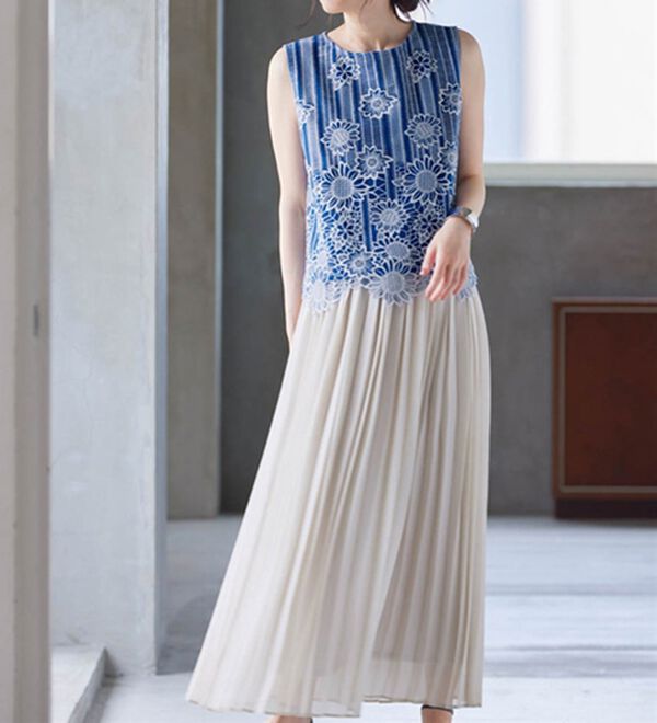 RANAN（ラナン）の「ひんやり！レース使いプルオーバー（ブラウス）」｜詳細画像