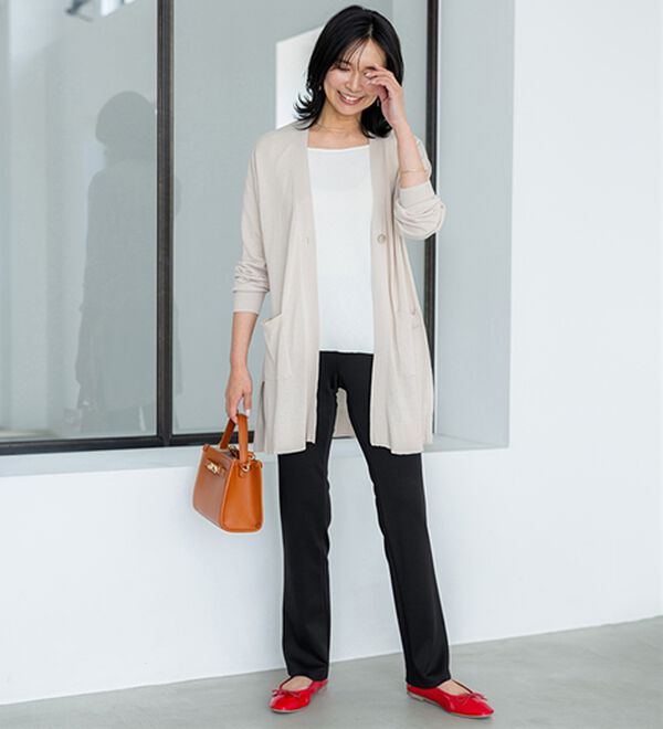 BELLUNA（ベルーナ）の「【裏起毛有無】ジャストフィットらくらくパンツ（フルレングスパンツ）」｜詳細画像