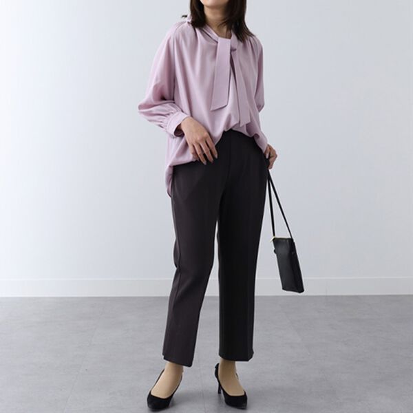 BELLUNA（ベルーナ）の「ジョーゼット素材ボウタイブラウス（ブラウス）」｜詳細画像