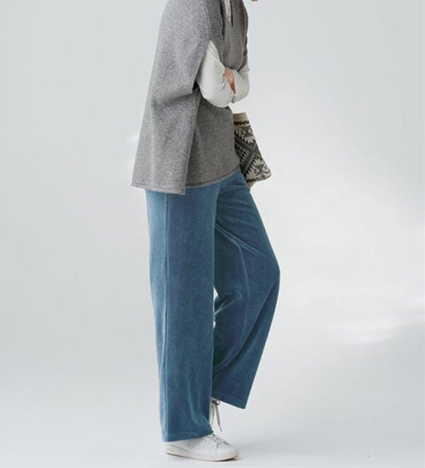 BELLUNA（ベルーナ）の「綺麗見えベロアワイドパンツ（フルレングスパンツ）」｜詳細画像