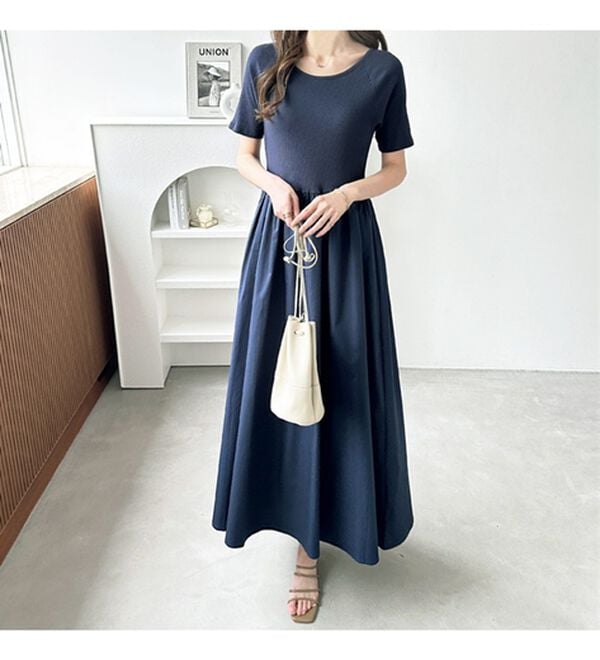 GeeRA（ジーラ）の「前後２ＷＡＹドッキングワンピース（カットソーワンピース）」｜詳細画像