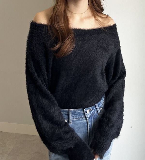 GeeRA（ジーラ）の「シャギーオフショルニット（ニット・セーター）」｜詳細画像