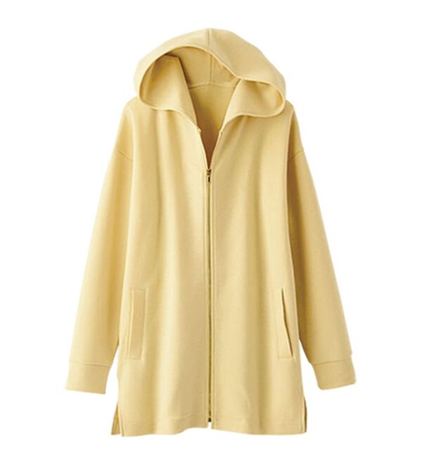 BELLUNA（ベルーナ）の「フードデザインとろみ素材ジップアップパーカー（パーカー）」｜詳細画像