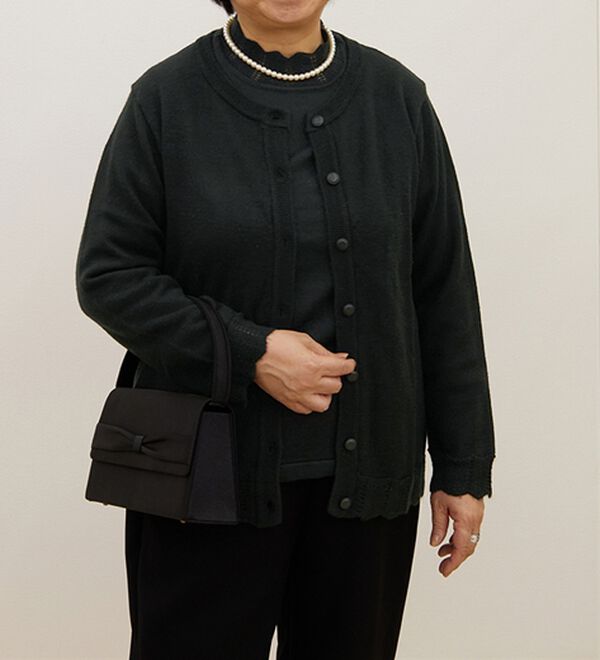 ルフラン（ルフラン）の「礼装用　濃黒ニットアンサンブル（アンサンブル）」｜詳細画像