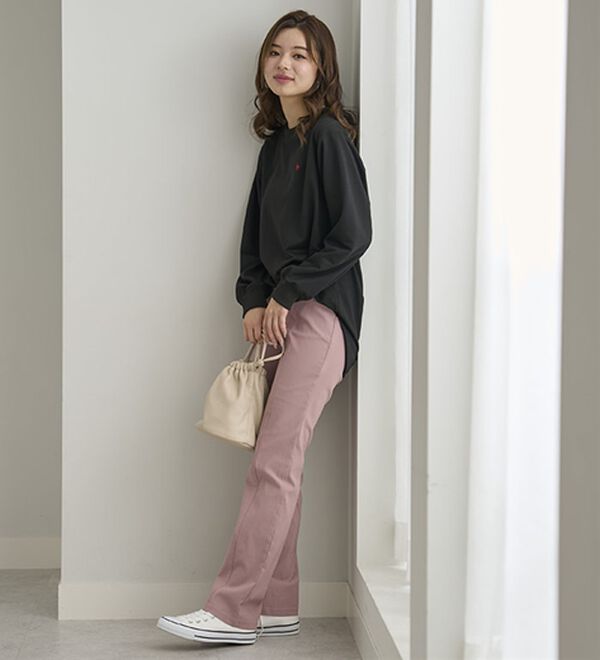 BELLUNA（ベルーナ）の「【ＰＯＬＯ　ＢＣＳ】ミニ裏毛素材デザイントップス（カットソー）」｜詳細画像