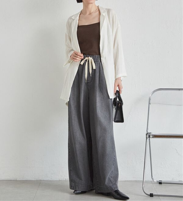 RANAN（ラナン）の「2タックワイドイージーデニムパンツ（フルレングスパンツ）」｜詳細画像