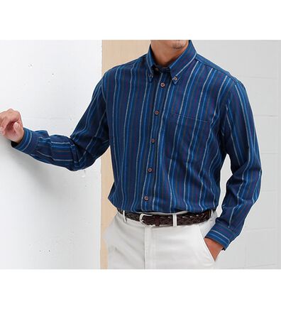 「＜バイロフト（Ｒ）＞カシミヤタッチネルシャツ（メンズシャツ）」