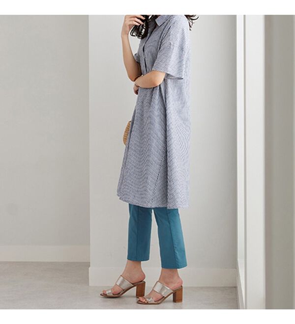 BELLUNA（ベルーナ）の「機能付リネン混スキッパーワンピース（カットソーワンピース）」｜詳細画像