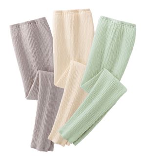 「【３色組】すごくのび～る綿混ふっくら編みボトム（肌着・インナーウェア）」｜3色組