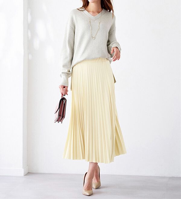 BELLUNA（ベルーナ）の「洗っても形が崩れにくい！プリーツスカート（ロングスカート）」｜詳細画像