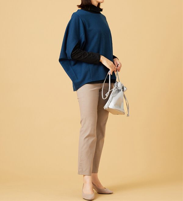 BELLUNA（ベルーナ）の「【2点セット】ジャカード素材ポンチョアンサンブル（アンサンブル）」｜詳細画像