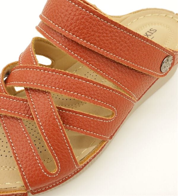 BELLUNA（ベルーナ）の「レザー調クロスデザイン２ＷＡＹサンダル（サンダル・ミュール）」｜詳細画像