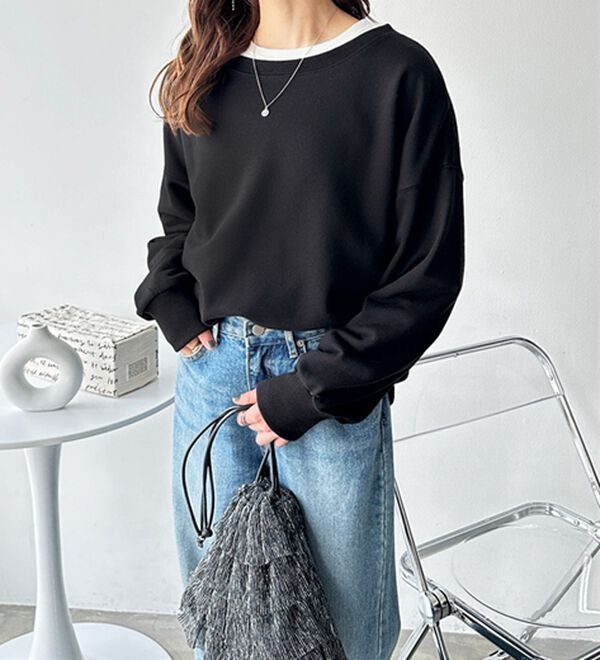 GeeRA（ジーラ）の「着回し自在！柔らか裏毛スウェット（カットソー）」｜詳細画像