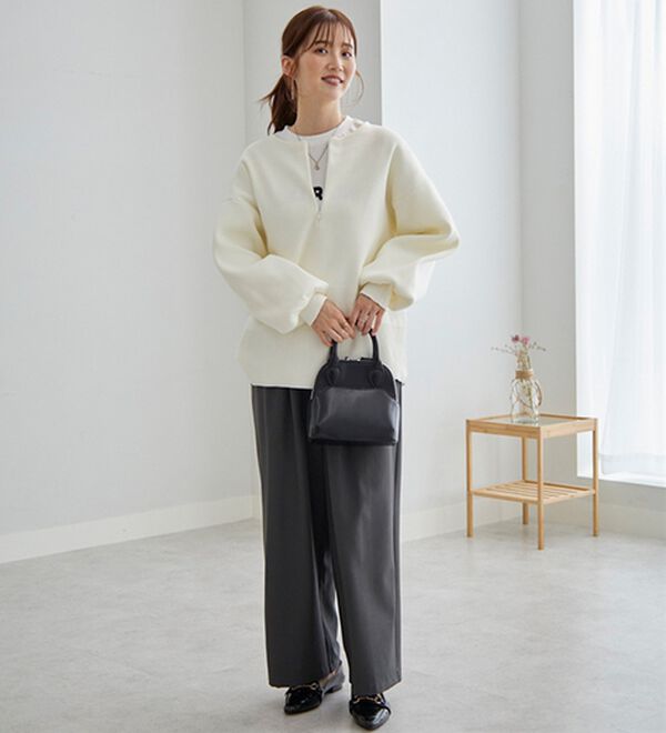 GeeRA（ジーラ）の「ハーフジップニットプルオーバー（ニット・セーター）」｜詳細画像