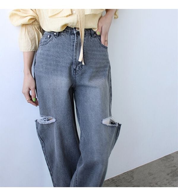 GeeRA（ジーラ）の「アソートカットアウトダメージパンツ（フルレングスパンツ）」｜詳細画像