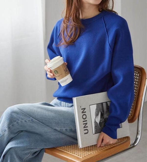 RANAN（ラナン）の「パチパチしにくい！大人のきれいめトレーナーニット（ニット・セーター）」｜詳細画像