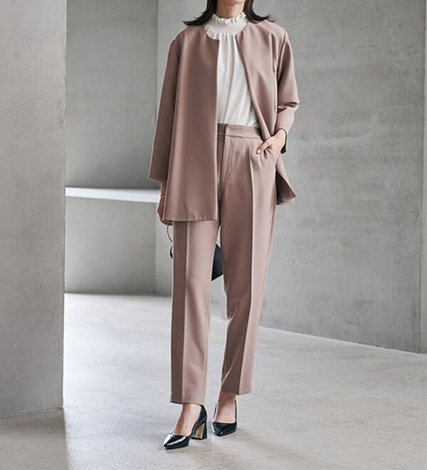 RANAN（ラナン）の「＜２点セット＞洗える！ゆるっとジャケット今どきパンツスーツ（パンツスーツ）」｜詳細画像