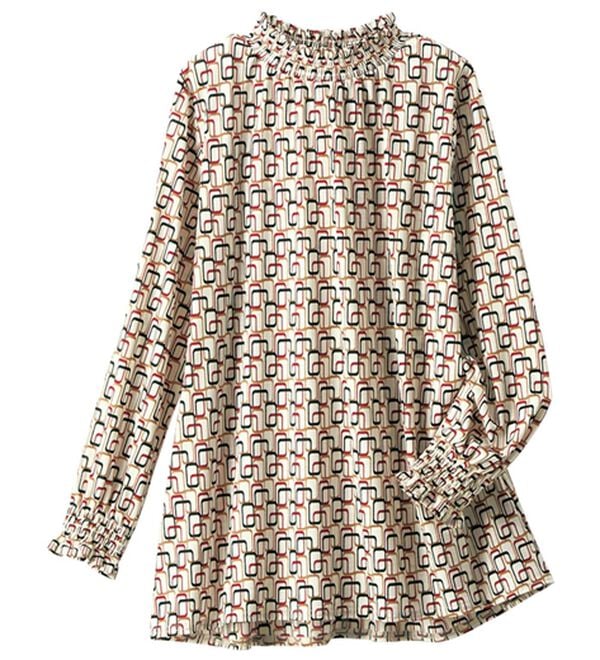 BELLUNA（ベルーナ）の「春に映えるプリントブラウス（アンサンブル）」｜詳細画像