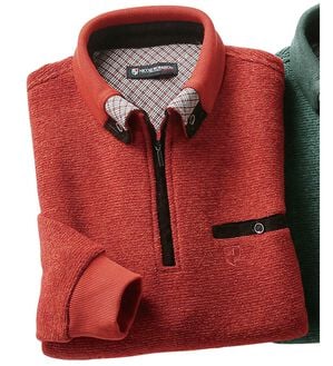 「＜ニコル　モリソン＞暖か衿デザイントレーナー　お洒落衿（メンズトレーナー）」｜詳細画像