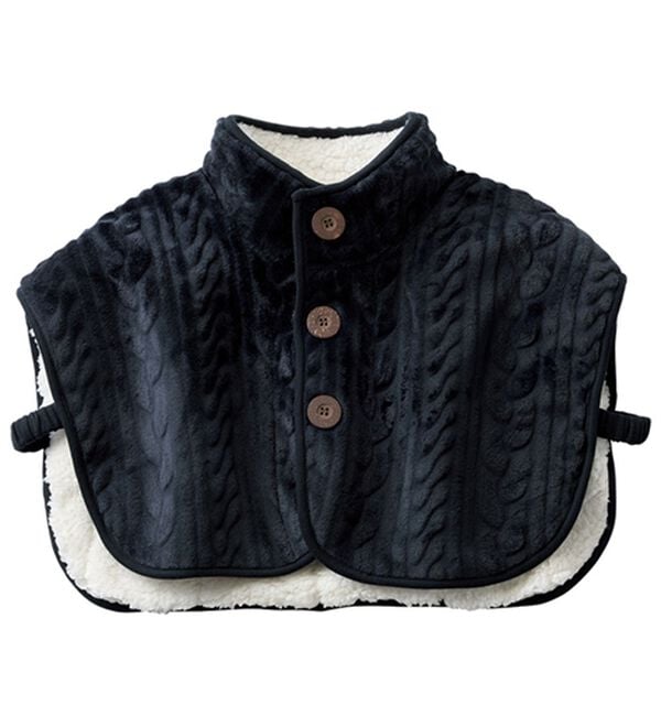 「＜ホカロン＞吸湿発熱わた使用！着るホカロン肩あて（メンズルームウェア）」｜ネイビー