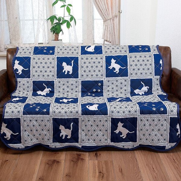 「にゃんこマルチキルトカバー（ソファーカバー）」｜詳細画像