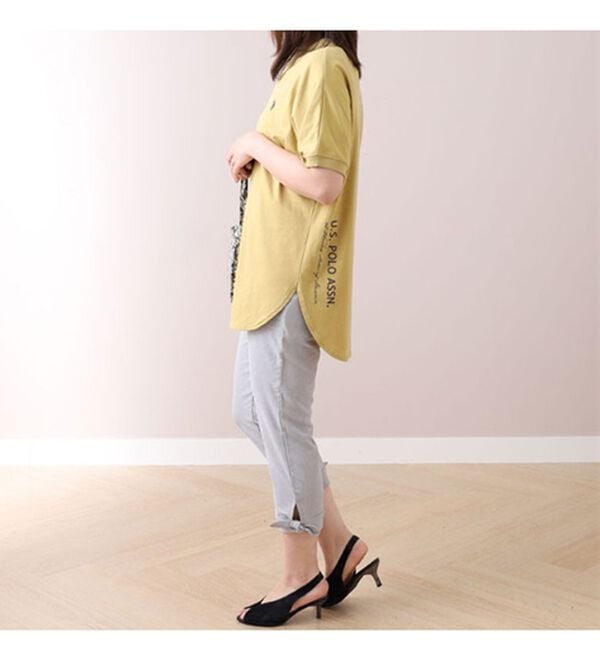 BELLUNA（ベルーナ）の「美脚ストレッチ裾リボンクロップドパンツ（クロップドパンツ）」｜詳細画像