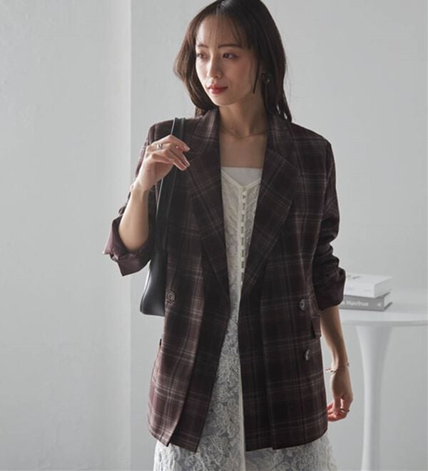 RANAN（ラナン）の「レイヤードデザインダブルジャケット（テーラードジャケット）」｜詳細画像