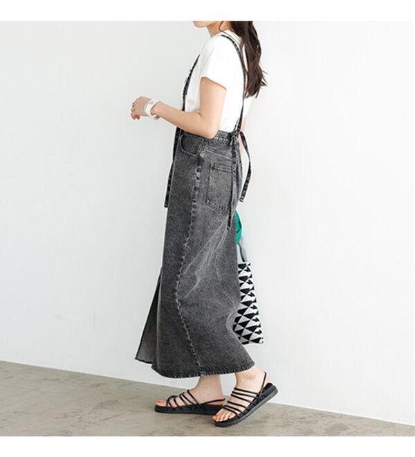 GeeRA（ジーラ）の「フロントスリットナローデニムスカート（ロングスカート）」｜詳細画像