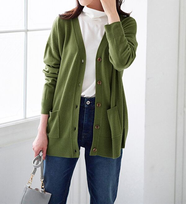 BELLUNA（ベルーナ）の「もちもちカシミヤタッチニットカーディガン（ニットカーディガン）」｜詳細画像