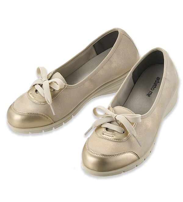 ルフラン（ルフラン）の「４Ｅレースアップスニーカーパンプス（パンプス）」｜ベージュ