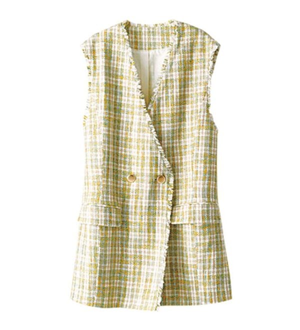 BELLUNA（ベルーナ）の「ファンシーツイード素材金ボタン使いジレ（ジレ）」｜詳細画像